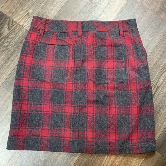 EDDIE BAUER ACADEMIA WOOL PLAID SKIRT, SIZE 8 Petite - Picture 6 of 7